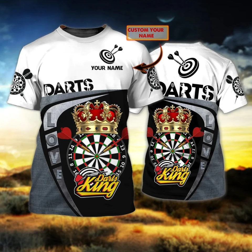 King Personalized Darts Button Polo