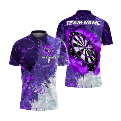 Blue Thunder Mens Personalized Darts Button Polo