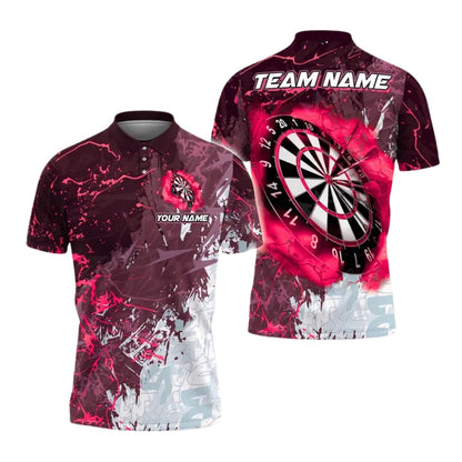 Blue Thunder Mens Personalized Darts Button Polo