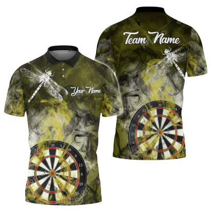 Smoke Blue Personalized Darts Button Polo