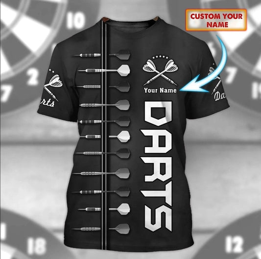 Abstract Personalized Darts Button Polo — Design 08