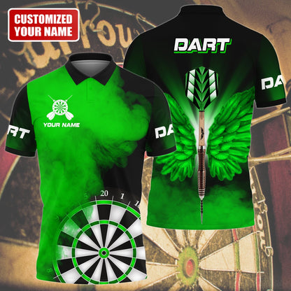 Multi Color Wings Personalized Darts Button Polo