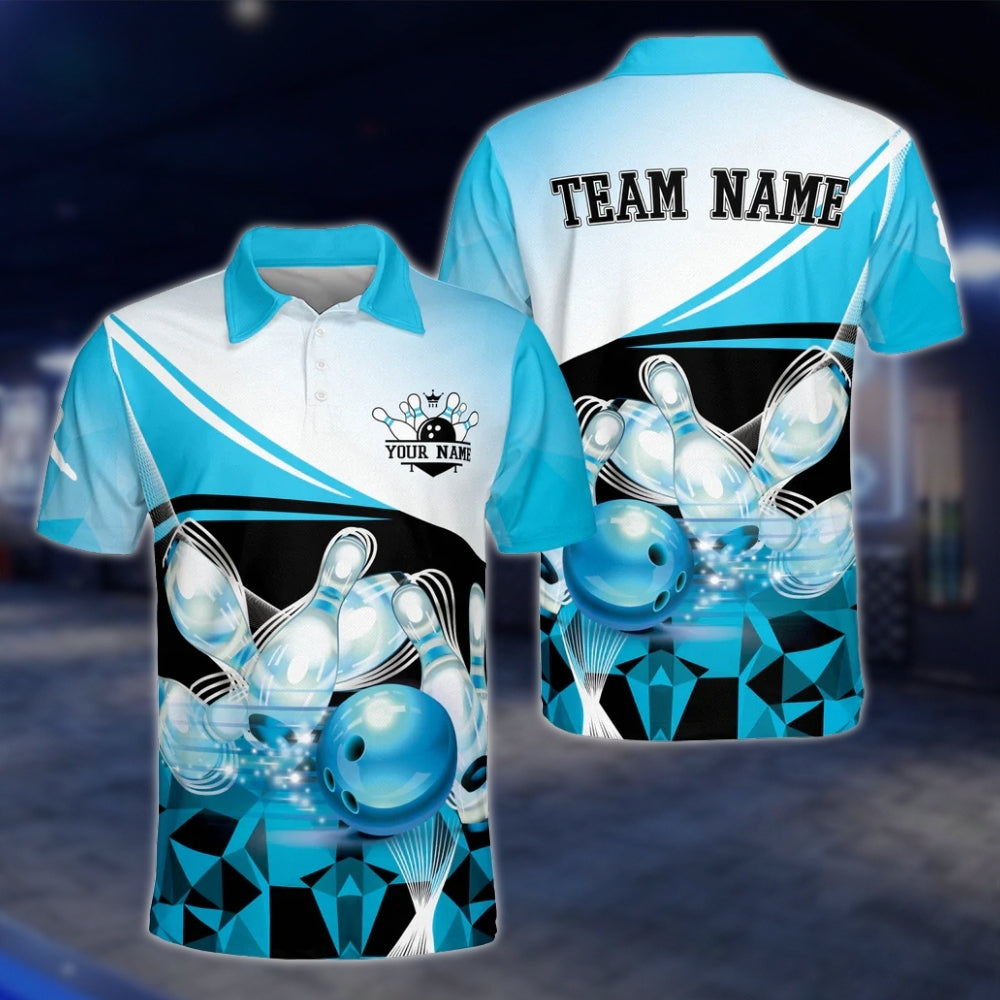 Custom Team Pink Bowling Polo Shirt For Mens, Custom Bowling Team Shirts BZ0037