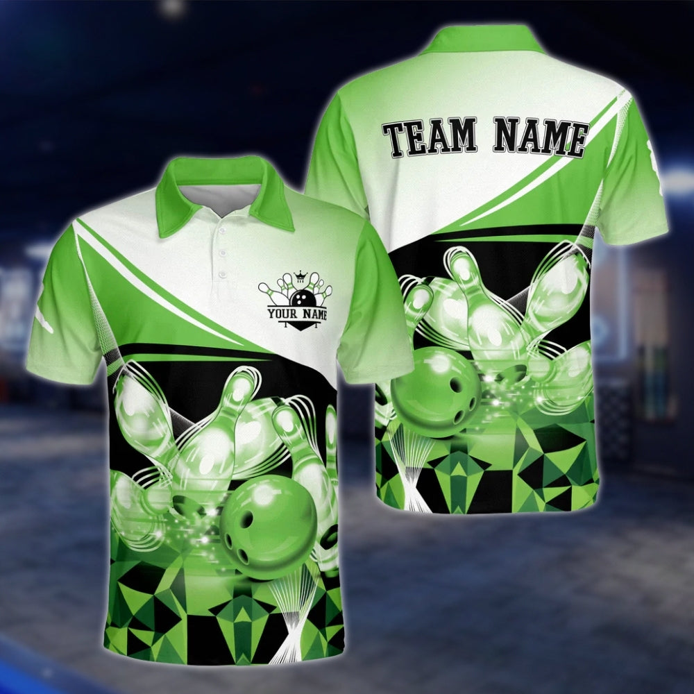 Custom Team Pink Bowling Polo Shirt For Mens, Custom Bowling Team Shirts BZ0037