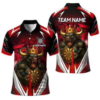 King Bull Personalized Darts Button Polo