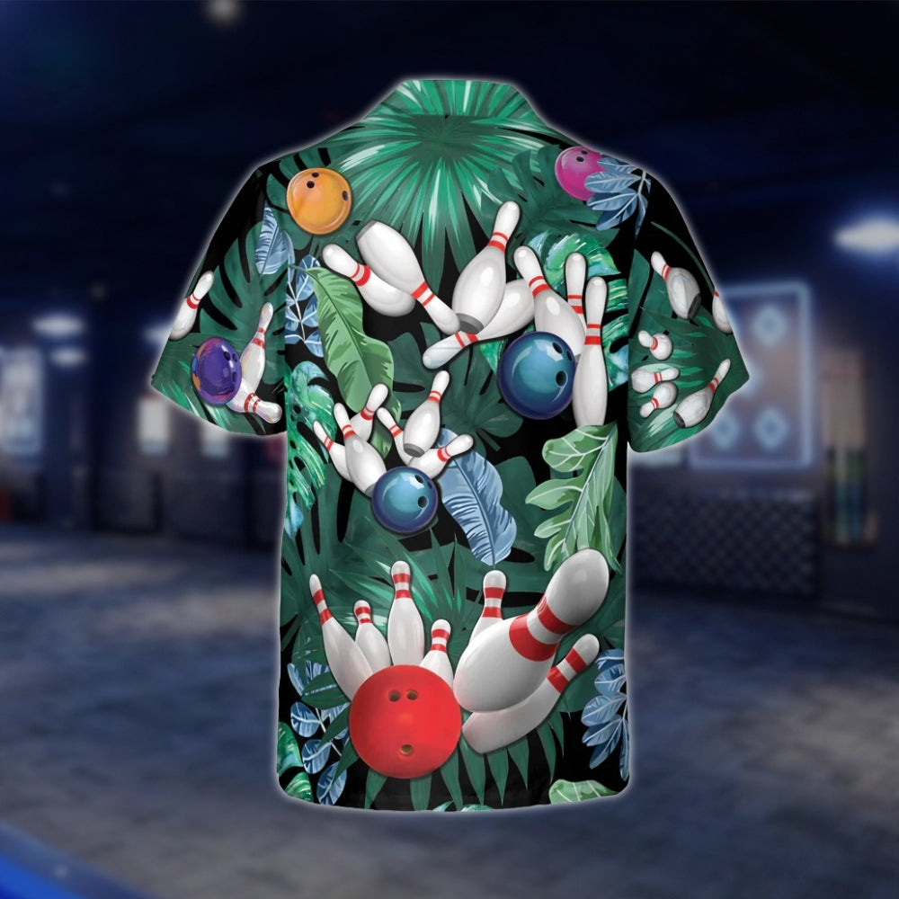 Tropical Custom Name Hawaiian Bowling Shirt For Men And Women, Custom Tropical Bowling Shirts BZ0201