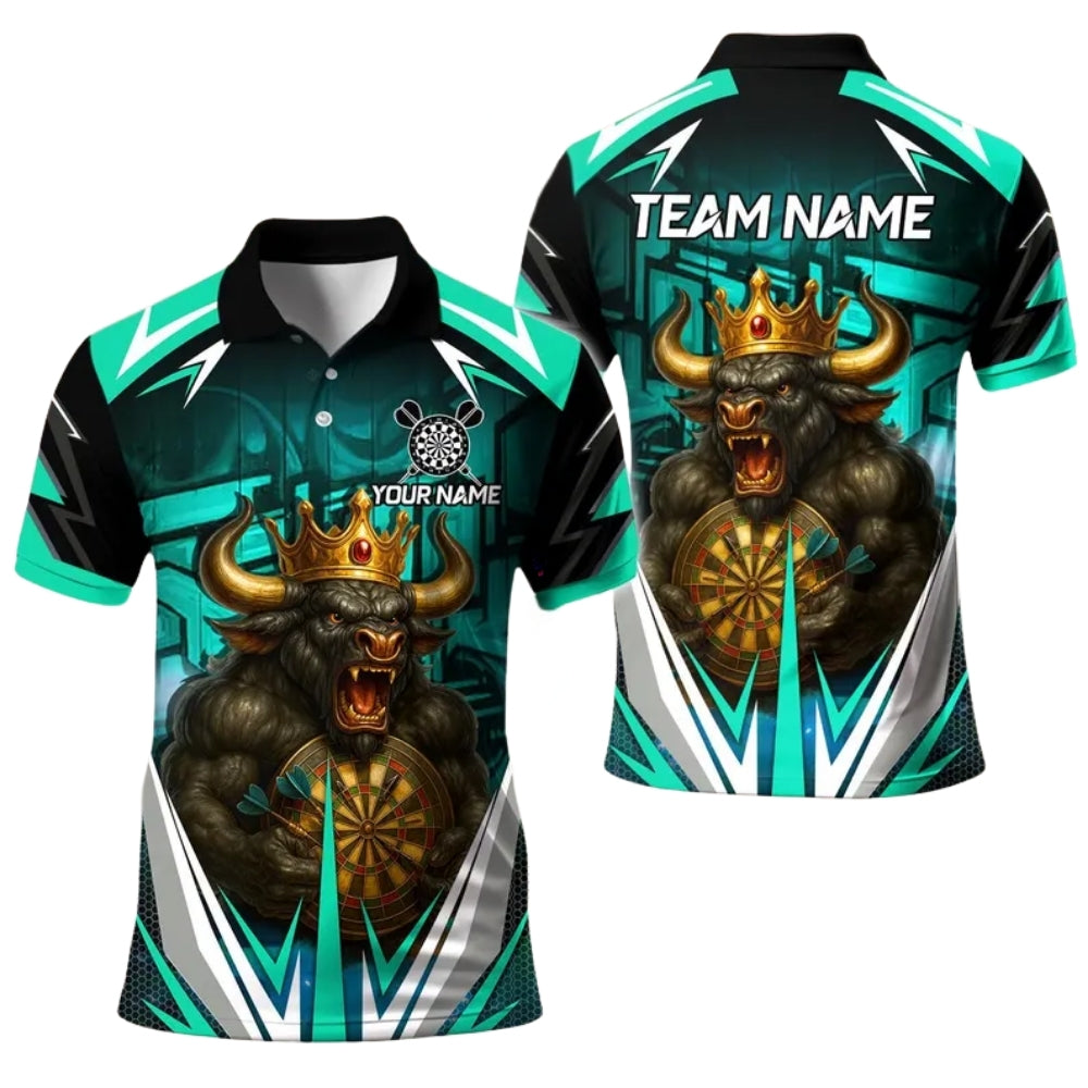 King Bull Personalized Darts Button Polo
