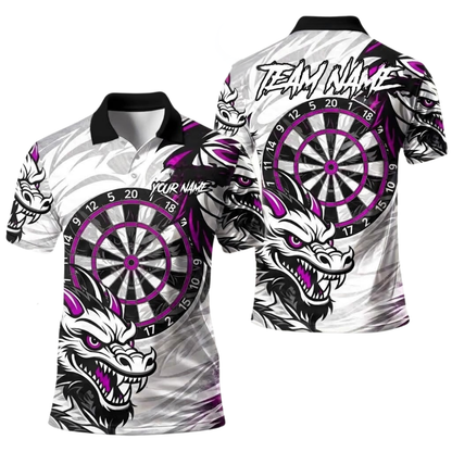 Dragon Men Personalized Darts Button Polo