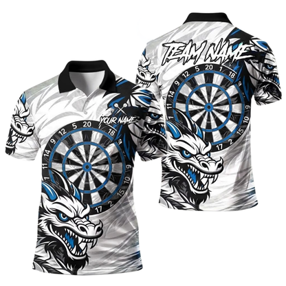 Dragon Men Personalized Darts Button Polo