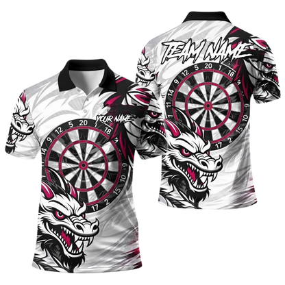 Dragon Men Personalized Darts Button Polo