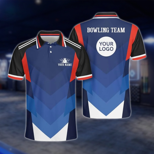 Personalized Team Logo Bowling Polo Shirt For Men, Custom Bowling Shirt With Logo BZ0783