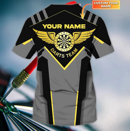 Heart Pulse Line Personalized Darts Button Polo — Design 02