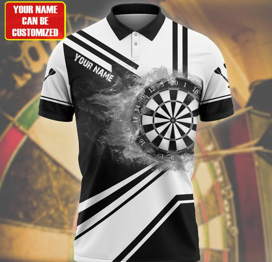 Smoke Board Personalized Darts Button Polo