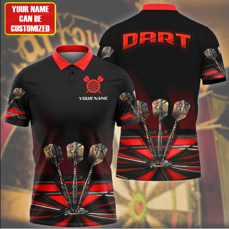 Red Board Personalized Darts Button Polo