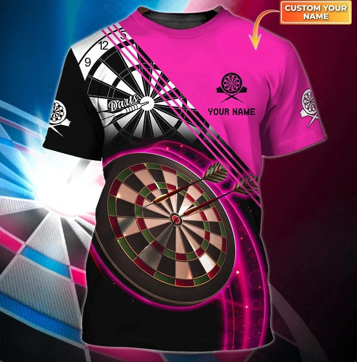 On ( Pink ) Personalized Darts Button Polo