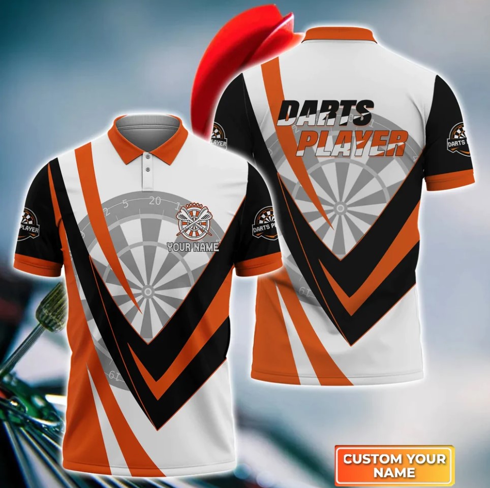 Dartboard Personalized Darts Button Polo — Design 02