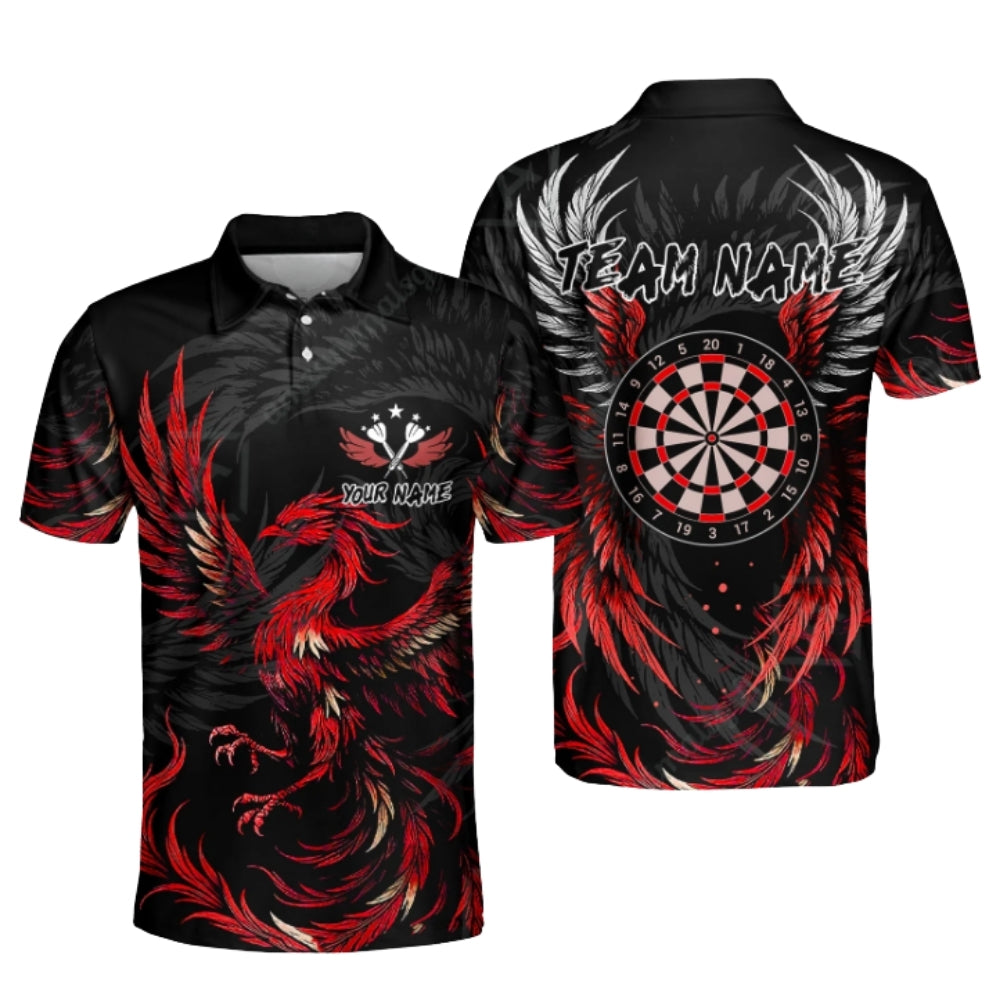 Phoenix Purple Personalized Darts Button Polo