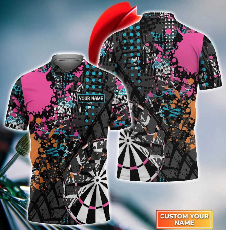 Colorful Personalized Darts Button Polo