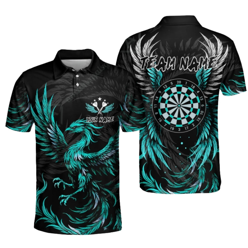 Phoenix Purple Personalized Darts Button Polo