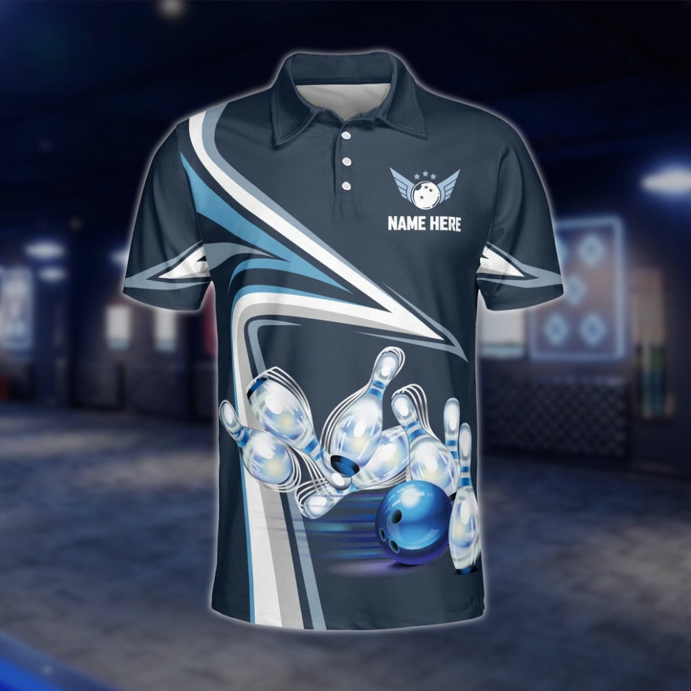 Move Over Boys Let This Old Man Show You How To Bowl Custom Mens Bowling Polo Shirt, Custom Funny Bowling Shirts BZ0115