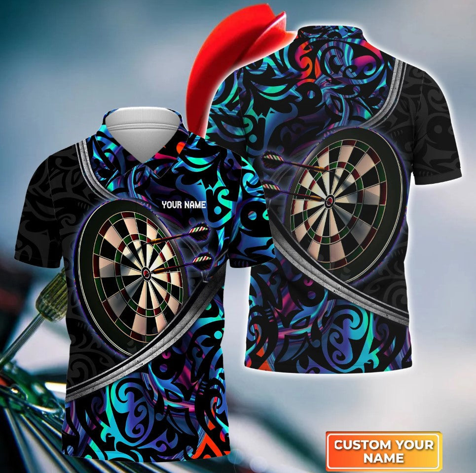 Tattoo Color Personalized Darts Button Polo