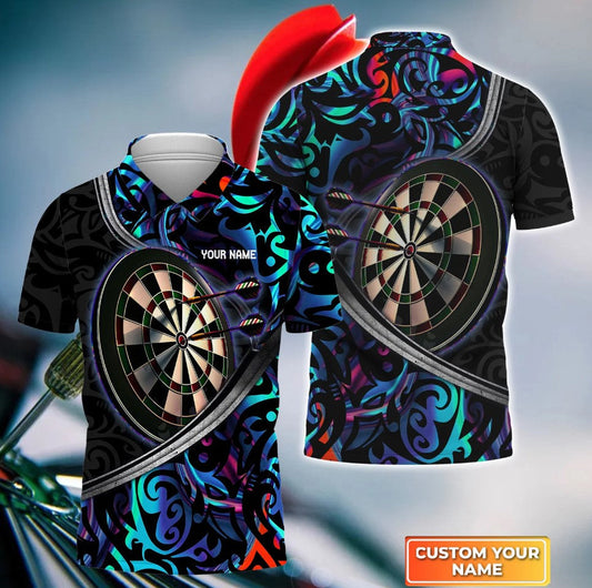 Tattoo Color Personalized Darts Button Polo