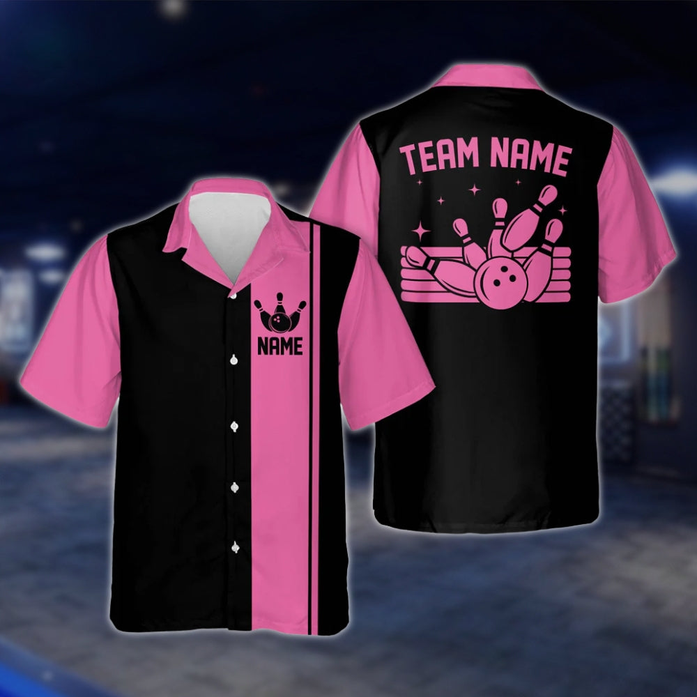 Custom Teal Blue Neon Vintage Bowling Hawaiian Shirt Men Women, Custom Vintage Bowling Shirts For Team BE0007