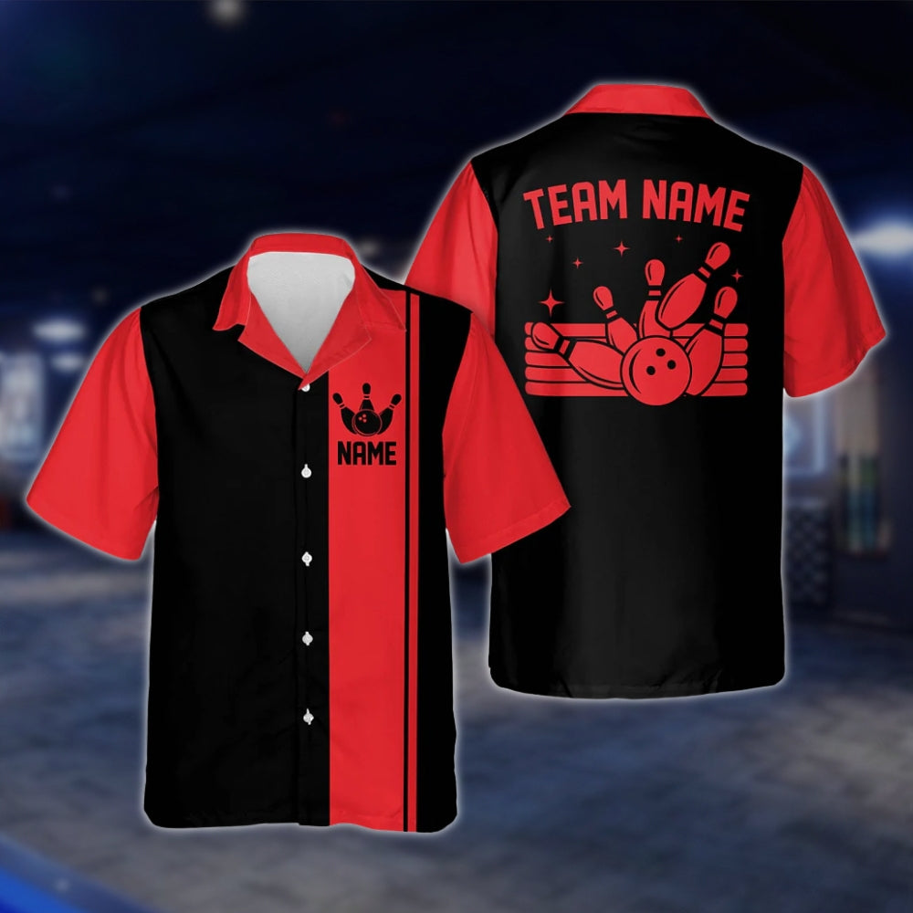 Custom Teal Blue Neon Vintage Bowling Hawaiian Shirt Men Women, Custom Vintage Bowling Shirts For Team BE0007