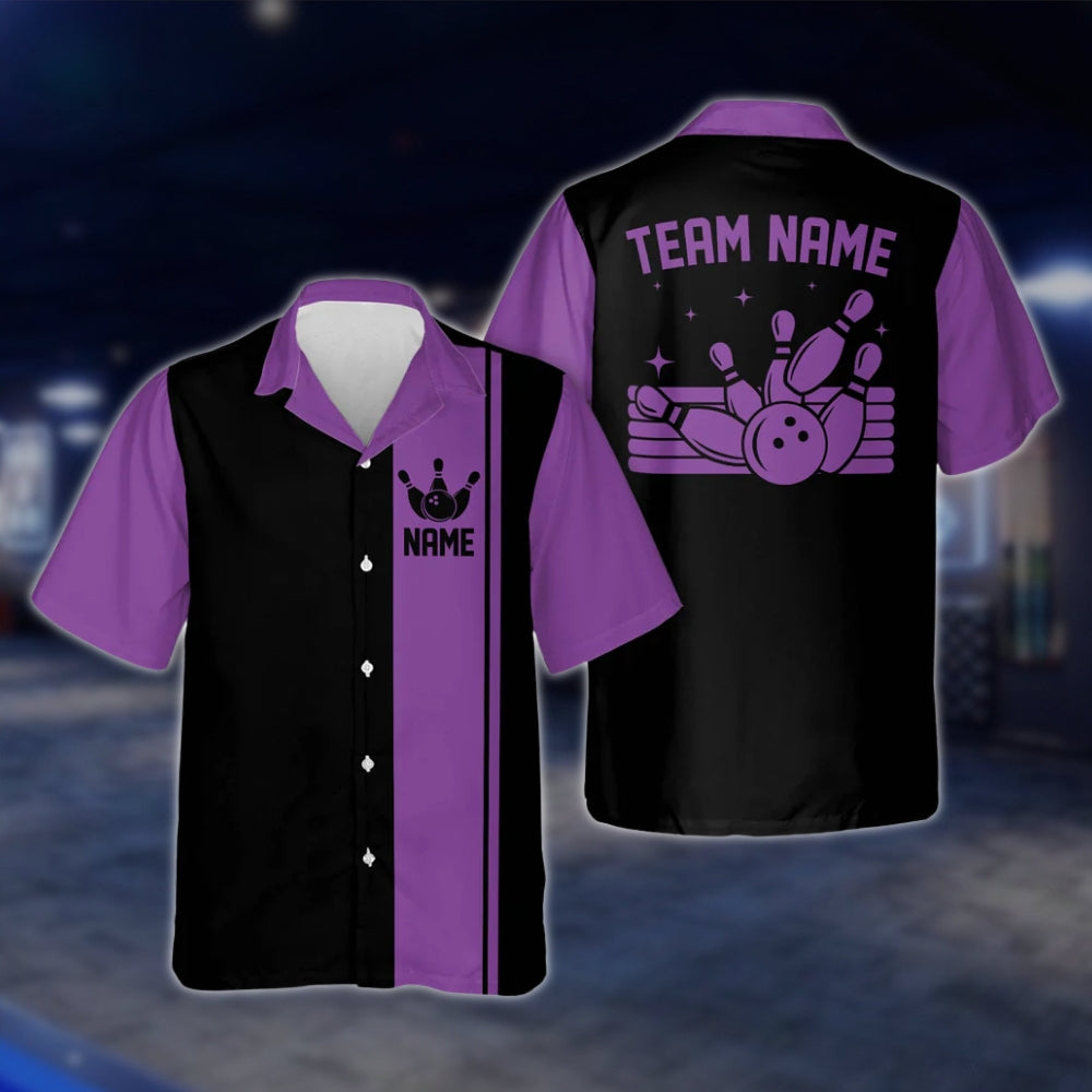 Custom Teal Blue Neon Vintage Bowling Hawaiian Shirt Men Women, Custom Vintage Bowling Shirts For Team BE0007