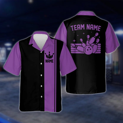 Custom Teal Blue Neon Vintage Bowling Hawaiian Shirt Men Women, Custom Vintage Bowling Shirts For Team BE0007