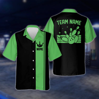 Custom Teal Blue Neon Vintage Bowling Hawaiian Shirt Men Women, Custom Vintage Bowling Shirts For Team BE0007