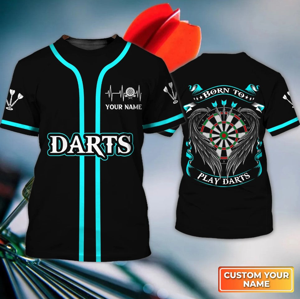 Born To Play Personalized Darts Button Polo — Design 02