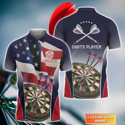 American Player Polo for Player Personalized Darts Button Polo