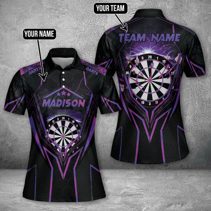 Abstract Personalized Darts Button Polo
