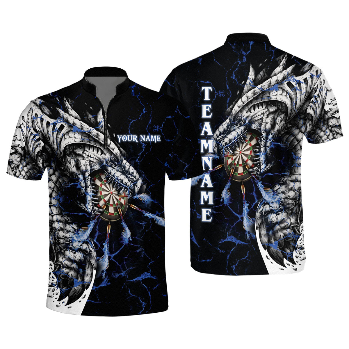 Magma Dragon Personalized Darts Button Polo