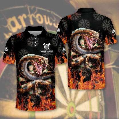 Snake Personalized Darts Button Polo