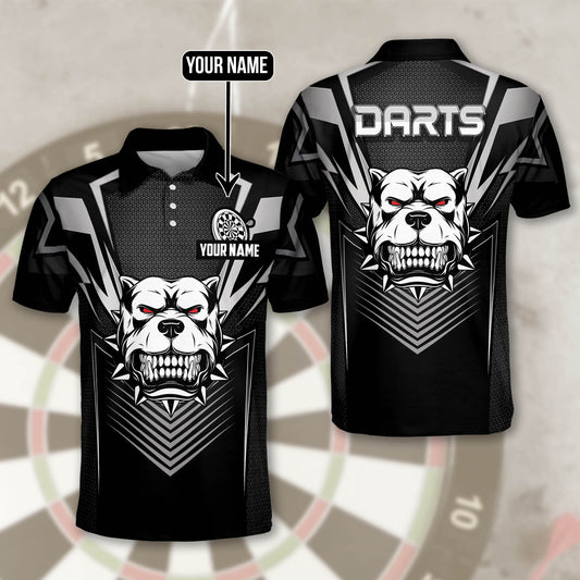 Dog Personalized Darts Button Polo