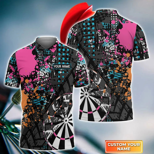 Player Mens Personalized Darts Button Polo