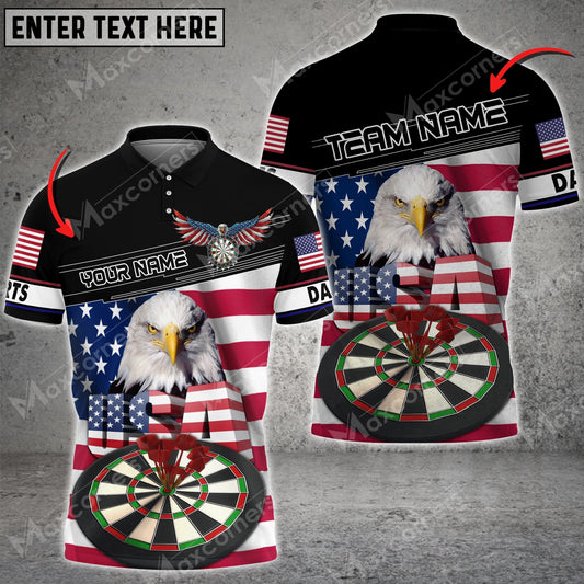 Eagle Personalized Darts Button Polo — Design 03