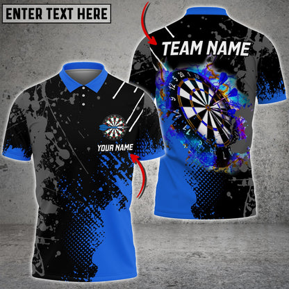 Paint Style Personalized Darts Button Polo