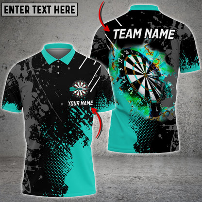 Paint Style Personalized Darts Button Polo