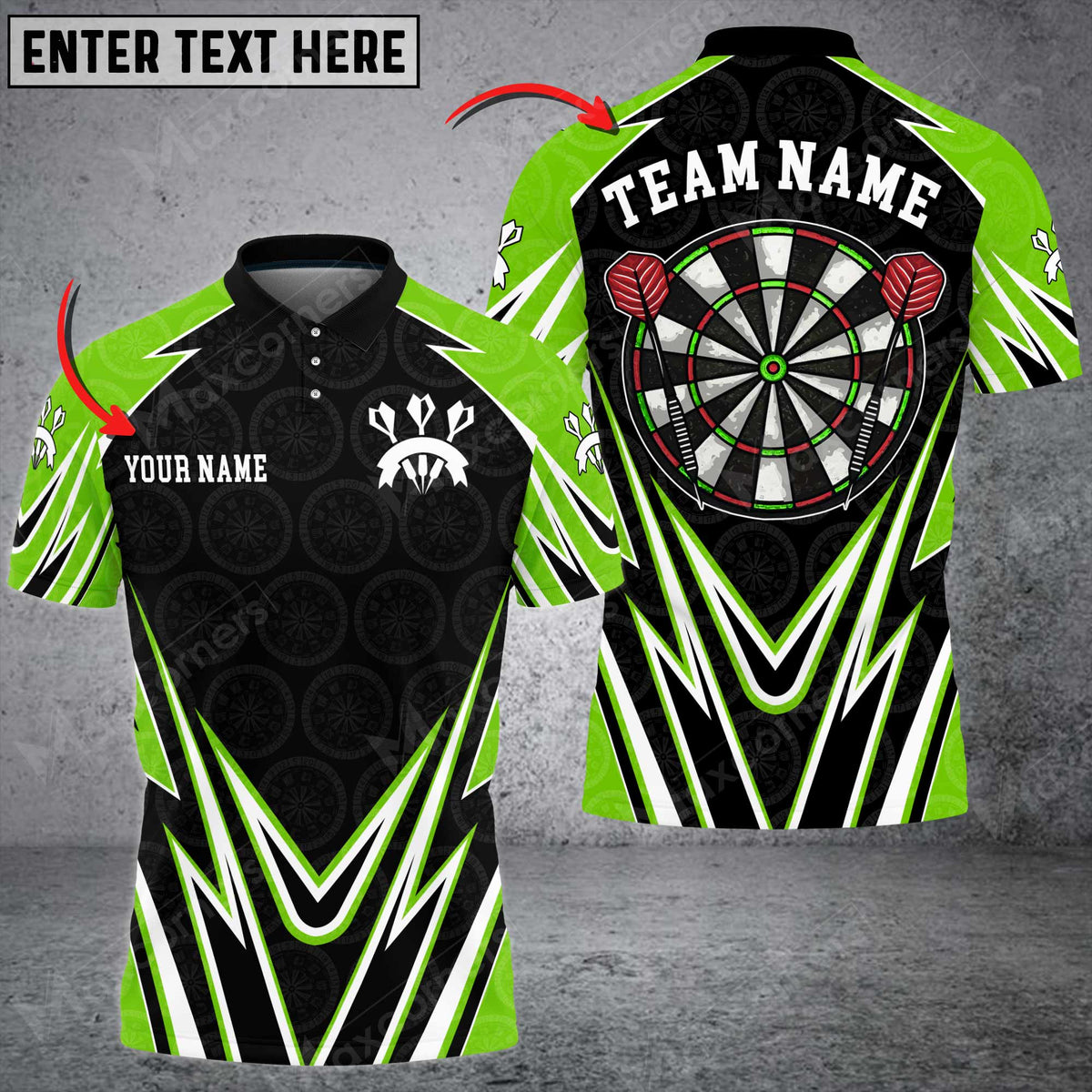 Paint Style Your Personalized Darts Button Polo
