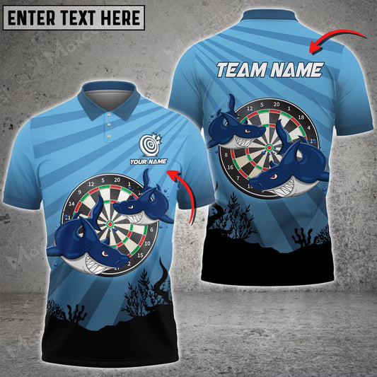 Shark Board Personalized Darts Button Polo