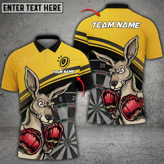 Kangaroo Board Personalized Darts Button Polo