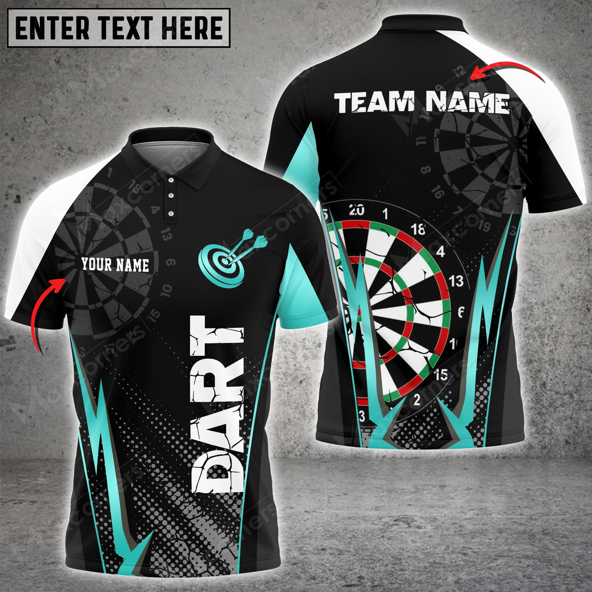 Crack Personalized Darts Button Polo