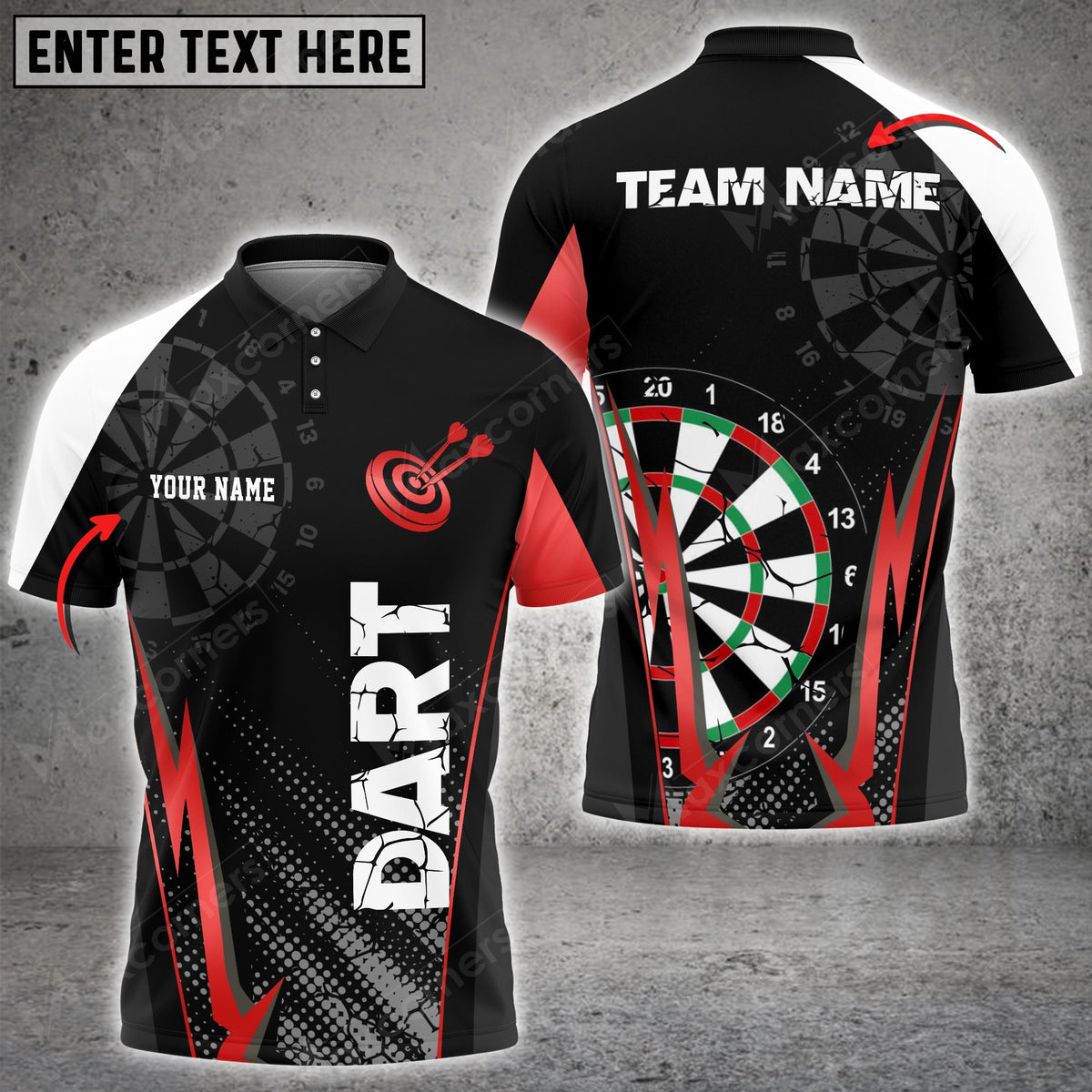 Crack Personalized Darts Button Polo