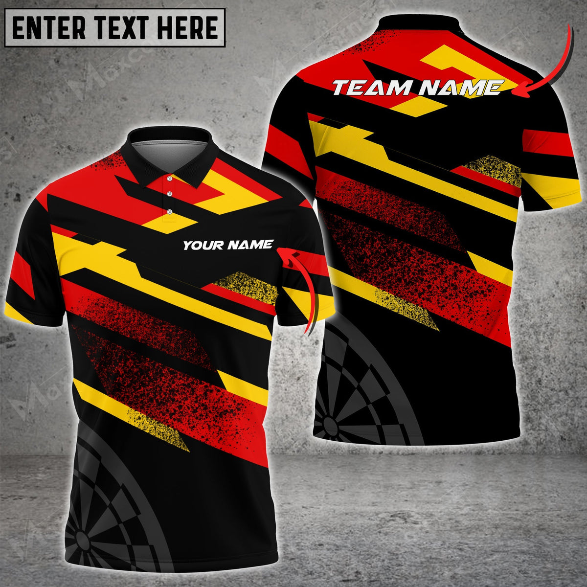 Germany and Personalized Darts Button Polo
