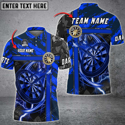 Cross Metal Personalized Darts Button Polo