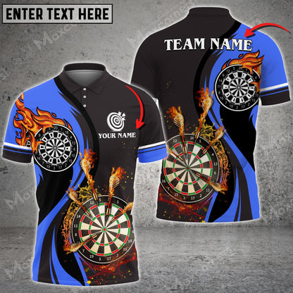 Fire Water Flow for Team Design Personalized Darts Button Polo