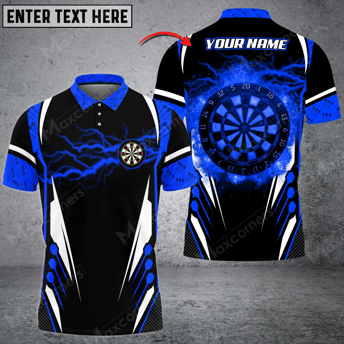 Thunder Personalized Darts Button Polo — Design 03